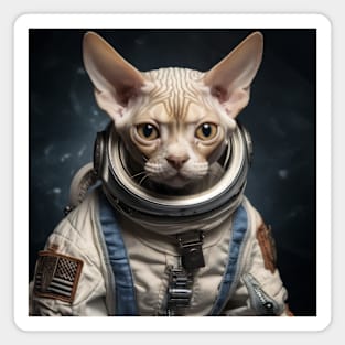 Astronaut Cat in Space - Devon Rex Magnet